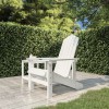 Scaun de grădină Adirondack, alb, HDPE