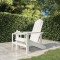Scaun de grădină Adirondack, alb, HDPE