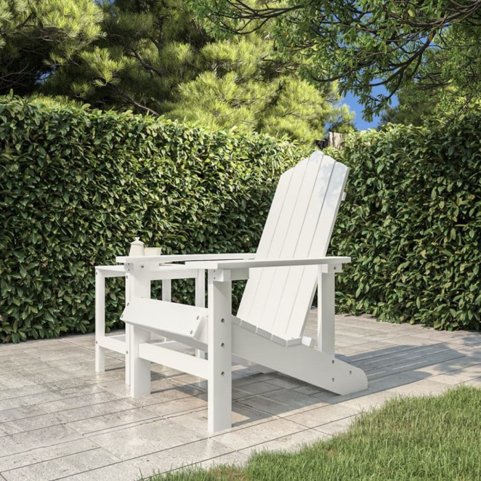 Scaun de grădină Adirondack, alb, HDPE
