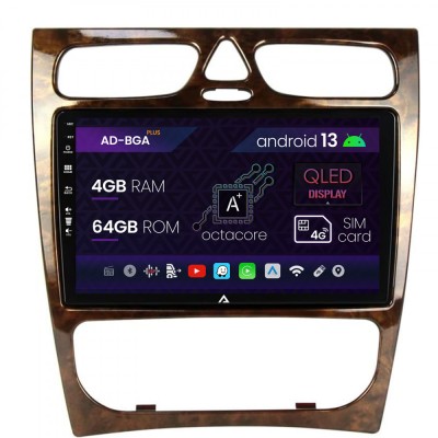 Navigatie Benz C Class (W203) (2002-2004), Android 13, A-Octacore 4GB RAM + 64GB ROM, 9 Inch - AD-BGA9004+AD-BGRKIT416V3 foto