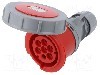Conector alimentare AC, IEC 60309, IP66, IP67, 32A, 400V AC, 7 pini, PCE - 2272-6V