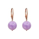 Cumpara ieftin Cercei Vibrant din ametsit lavandă