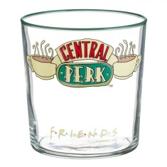 Pahar Sticlă Friends, Central Perk, Margine Verde, Capacitate 380ml