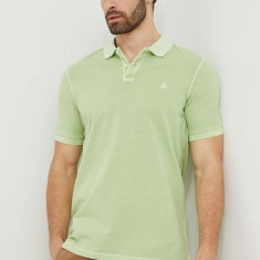 Marc O'Polo polo de bumbac culoarea verde, neted