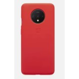 Husa Originala Oneplus 7T Silicone Bumper Case rosie + Cabliu de Date CADOU