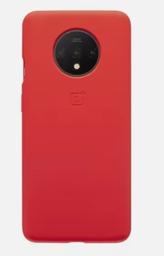 Husa Originala Oneplus 7T Silicone Bumper Case rosie + Cabliu de Date CADOU