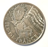 Moneda Argint Franta 10 Euro 2012 Ile de France, Patina XF AUNC