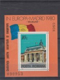 ROMANIA 1980 LP 1018 C.S.C.E. MADRID COLITA DANTELATA MNH, Nestampilat