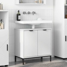 vidaXL Dulap pentru Chiuveta de Baie cu ușă Alb 60.5 x 33.5 x 61 cm 883414