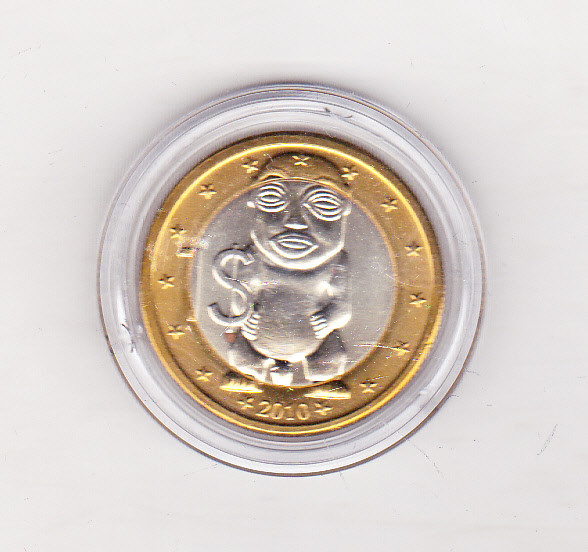 bnk mnd Insulele Cook 1 dollar 2010 unc , bimetal