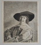 Frans Hals &quot;Autoportret&quot; mezzotinta 1765, Portrete, Cerneala, Altul