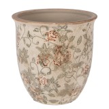 Cumpara ieftin Ghiveci flori ceramica verde maro &Oslash; 17x17 cm