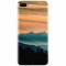 Husa silicon pentru Apple Iphone 8 Plus, Blue Mountains Orange Clouds Sunset Landscape