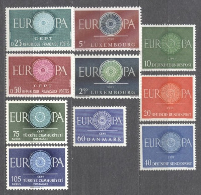 Lot 1960 Europa CEPT 10 values MNH AC.805 foto