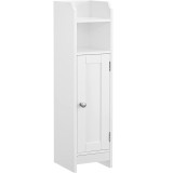RESIGILAT: VASAGLE Dulap de baie, pentru spatii inguste, cu rafturi si usa, 18x20x80 cm, alb Household NewTrend