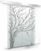 Usa culisanta Boss &reg; Duo model Tree negru, 60+60x215 cm, sticla mata securizata, glisanta in ambele directii, Modern Glass Art
