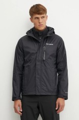 Columbia geaca de ploaie Pouring Adventure barbati, culoarea negru, 2117171