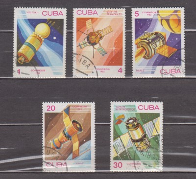 A12 S3 6 - Timbre foarte vechi - Cuba - cosmos - statii spatiale foto