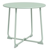 Outsunny Masă de cafea de exterior pentru 2 persoane, masă de grădină rotundă cu bază &icirc;n X și structură metalică, &Oslash; 50 x 45,5 cm verde &icirc;nchis | Aosom