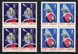 Timbre Romania 1966 Cosmonautica, Serie Completa in Blocuri, Nestampilata (MNH), Cota Michel 40 Euro