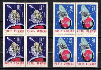 ROMANIA 1966 - Cosmonautica / serie completa in blocuri MNH ( 2 img.) foto