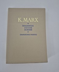 Istorie Karl Marx Insemnari despre romani