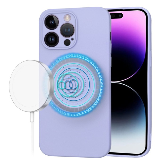 Husa silicon iPhone 14 Pro Max Techsuit SoftFlex MagSafe, violet