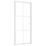 Cumpara ieftin Usa de interior, 93x201,5 cm, alb, sticla ESG si aluminiu