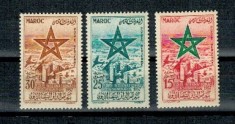 Maroc 1957 - Targul din Casablanca, P.A., serie neuzata foto
