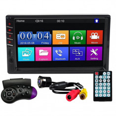 MP5 Player Techstar® 7035, 2DIN, Camera Marsarier, Ecran HD Touch 7", Comenzi Volan, Telecomanda, MirrorLink, Bluetooth 4.2