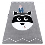 Covor PETIT RACCOON MUKKI gri, 80x150 cm