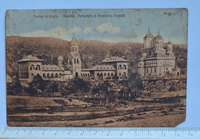 Curtea de Argeș &amp;ndash; Biserica, Episcopia și Reședința Regală, c.1908&amp;ndash;1912, circulată 1911 foto