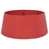 Cumpara ieftin Fusta brad de Craciun, rosu, &Oslash;56x23 cm, plastic
