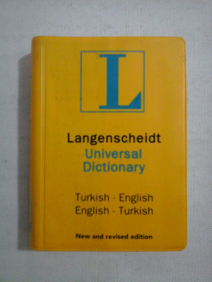 Langenscheidt Universal Dictionary: Turkish - English / English - Turkish - H. J. Kornrumpf foto