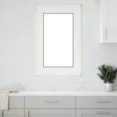 Gossi fereastra de subsol &bdquo;risor&rdquo; 60x80 cm rabatabil din stanga alb