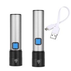 Lanterna LED 3W Zoom Incarcare USB Acumulator K31 foto