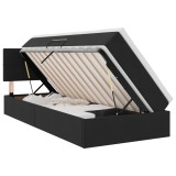 Cumpara ieftin Pat cu LED si saltea Negru 90 x 190 cm Catifea