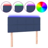 Cumpara ieftin Tablie de pat cu LED, albastru, 100x5x78/88 cm, textil