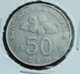 M3 C50 - Moneda foarte veche - Malaezia - 50 sen - 2005