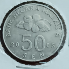 M3 C50 - Moneda foarte veche - Malaezia - 50 sen - 2005