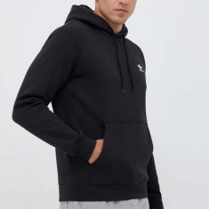 adidas Originals bluză bărbați, culoarea negru, cu glugă, cu imprimeu IM4522