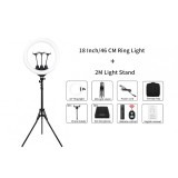 Lampa circulara profesionala 45cm/18inch + trepied 200 cm + accesorii