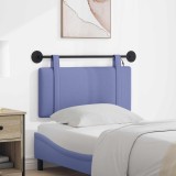 vidaXL Tăblie de pat suspendată Cu lumină LED Albastru Jeans Țesătură 3423858