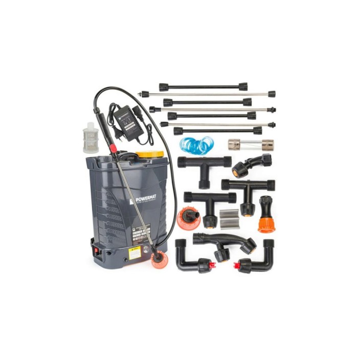 Pulverizator, vermorel cu baterie acumulator, capacitate 16 litri, Powermat