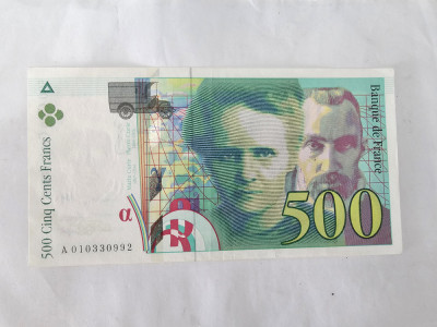 Franta 500 Francs 1994 Noua foto