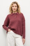 Answear.LAB pulover de cașmir culoarea bordo