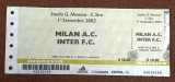 Bilet meci fotbal AC MILAN - INTERNAZIONALE MILANO (01.09.2002)