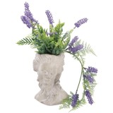 Cumpara ieftin Plante artificiale verzi si Lavanda in ghiveci 18 x 14 x 34 cm
