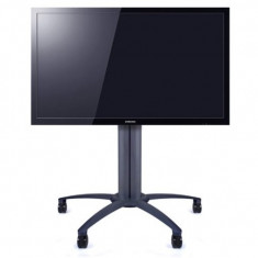 Stand TV Podea Mobil 6252, Cu Incl. 0-90º, Tip Masa, Inaltime 110 Cm, Diagonale 32-55, Negru, Max. 80Kg