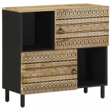 vidaXL Dulap, 80x33,5x75 cm, lemn masiv de mango brut